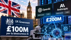 Regno Unito, 100 milioni per la biosicurezza AI con OpenAI e Anthropic