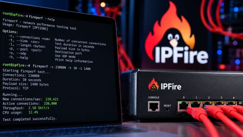 IPFire lancia fireperf: 230.000 connessioni al secondo su Linux 2 Fireperf su IPFire rete ad alte prestazioni