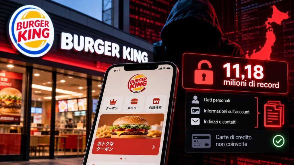 Burger King Japan, violati 11,18 milioni di record dell'app: dati esposti 2 Fuga dati Burger King Giappone