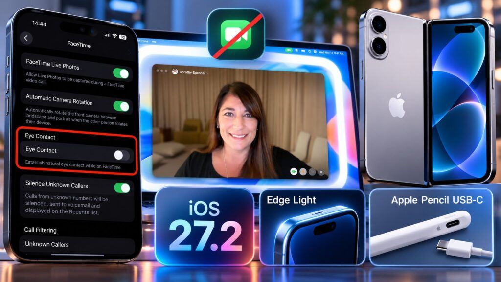 iPhone Duo perde Contatto visivo su FaceTime: iOS 27.2 non basta 2 Funzionalita iOS 27.2 in primo piano