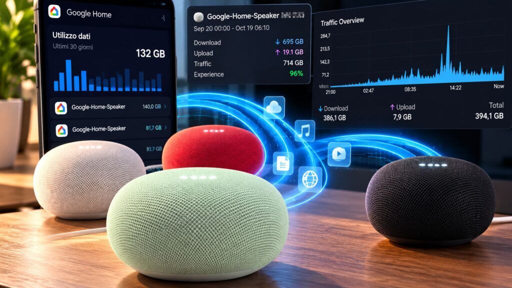 Google Home Speaker scarica 132 GB in un mese: Google avvia la correzione 2 Google Nest Mini Impennata del Traffico Dati