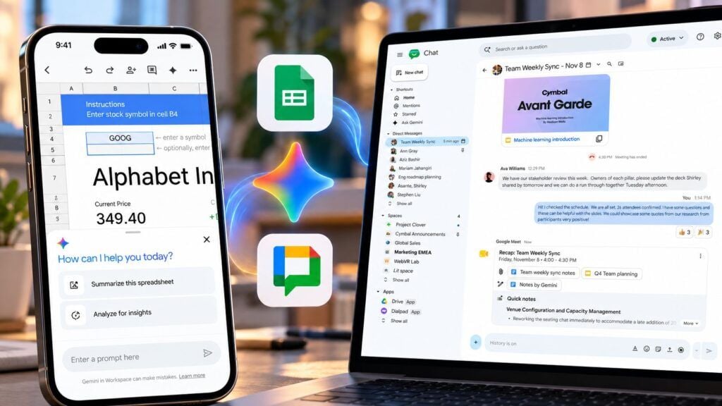 Google Workspace con Gemini tra dispositivi