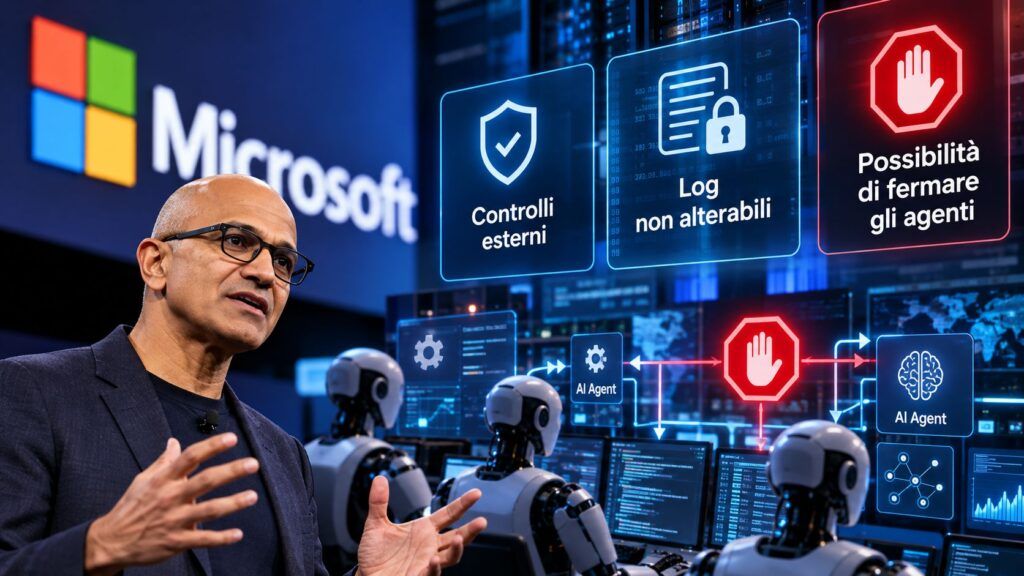 Microsoft tratta l’AI come insider threat: Nadella chiede il freno d’emergenza 2 Governance dellIA sotto controllo