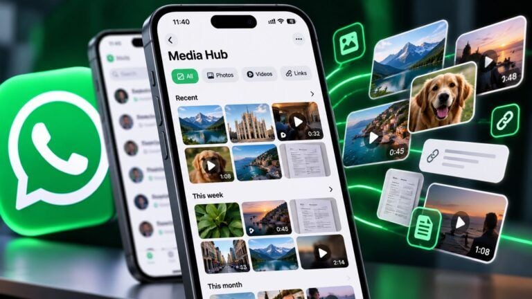 Hub multimediale di WhatsApp su iPhone