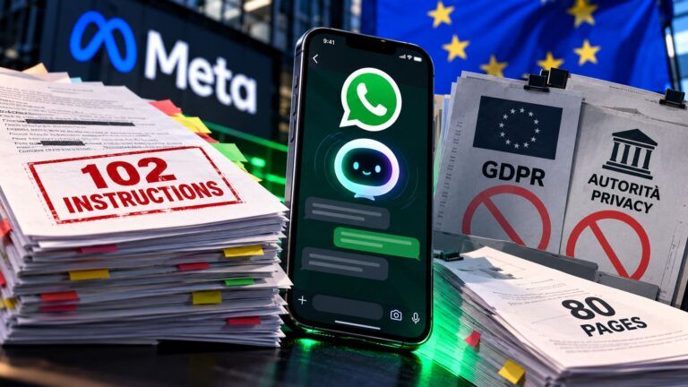 Leak di istruzioni WhatsApp e privacy europea