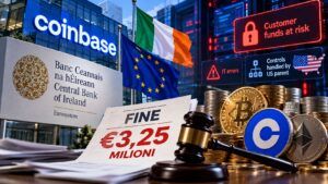 Coinbase Irlanda multata per 3,25 milioni: fondi clienti scoperti 3 Coinbase Irlanda multata per 3,25 milioni: fondi clienti scoperti