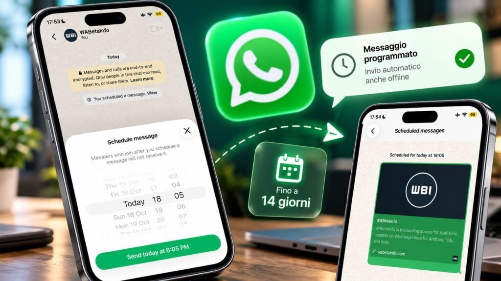 Messaggi WhatsApp programmati su iPhone