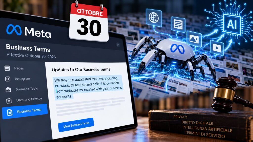 Meta, nuovi termini: i siti degli editori possono finire nel training AI 2 Meta nuovi termini e crawler AI