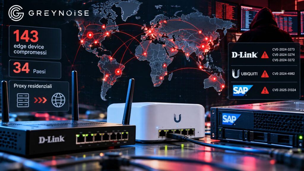 Proxyjacking: 143 edge device trasformati in proxy residenziali 2 Minaccia globale botnet su dispositivi edge