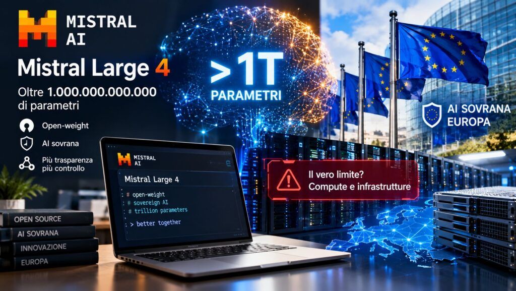 Mistral Large 4 supera il trilione: l’Europa prova a restare nella corsa AI 2 Mistral Large 4 IA sovrana europea