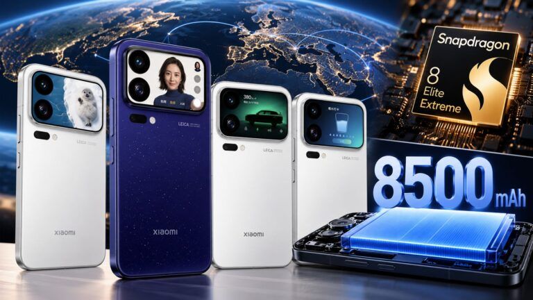 Montaggio globale di smartphone Xiaomi futuristici