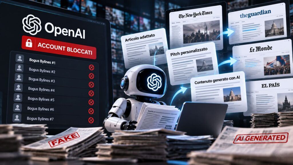OpenAI scopre 7 falsi giornalisti: quasi 100 articoli nelle testate 2 OpenAI blocca le firme fasulle