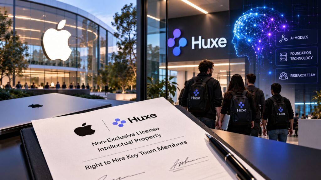 Apple punta su Huxe senza comprarla: licenza IP e diritto di assumere il team 2 Partnership tecnologica tra Apple e Huxe