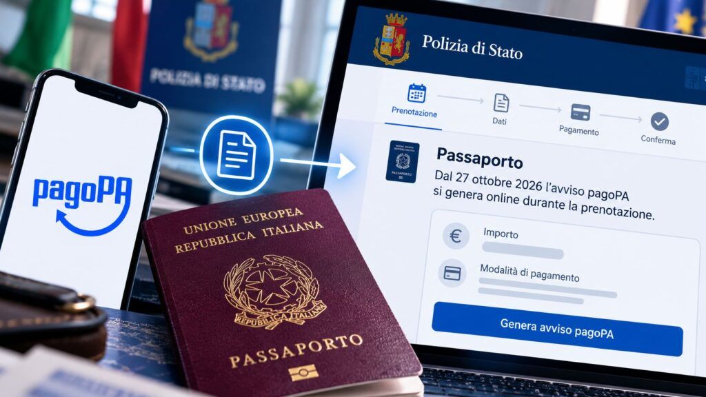 Prenotazione passaporto e pagoPA online