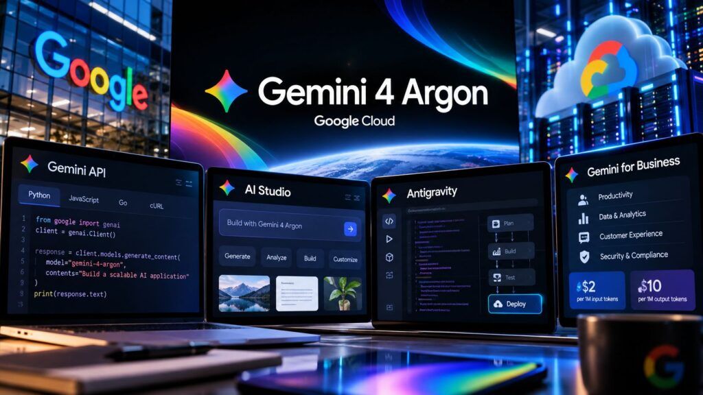 Gemini 4 Argon esce dal recinto cyber: Google lo apre ad aziende e API 2 Presentazione futuristica di Gemini 4 Argon