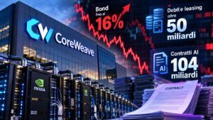 CoreWeave, bond al 16% e debiti miliardari: la corsa all’AI presenta il conto