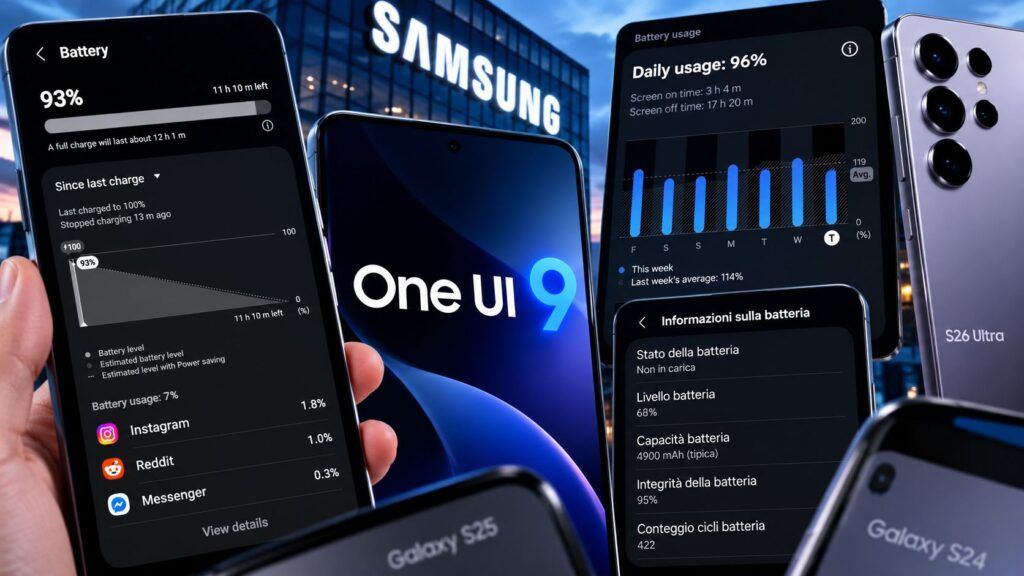 Samsung One UI 9, batteria in crisi su Galaxy S24 e S25 e bug su S26 Ultra 2 Problemi batteria Samsung One UI 9