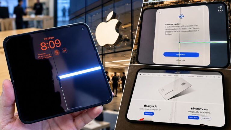 Problemi di piega sul dispositivo Apple pieghevole