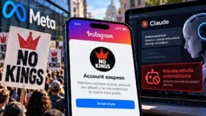 Meta sospende No Kings su Instagram: un tool Claude scambiato per bot 7 Meta sospende No Kings su Instagram: un tool Claude scambiato per bot