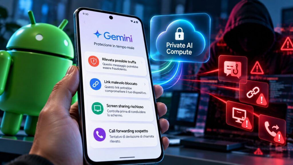 Android usa Gemini contro truffe, call forwarding e chiamate bancarie 2 Protezione AI contro le truffe