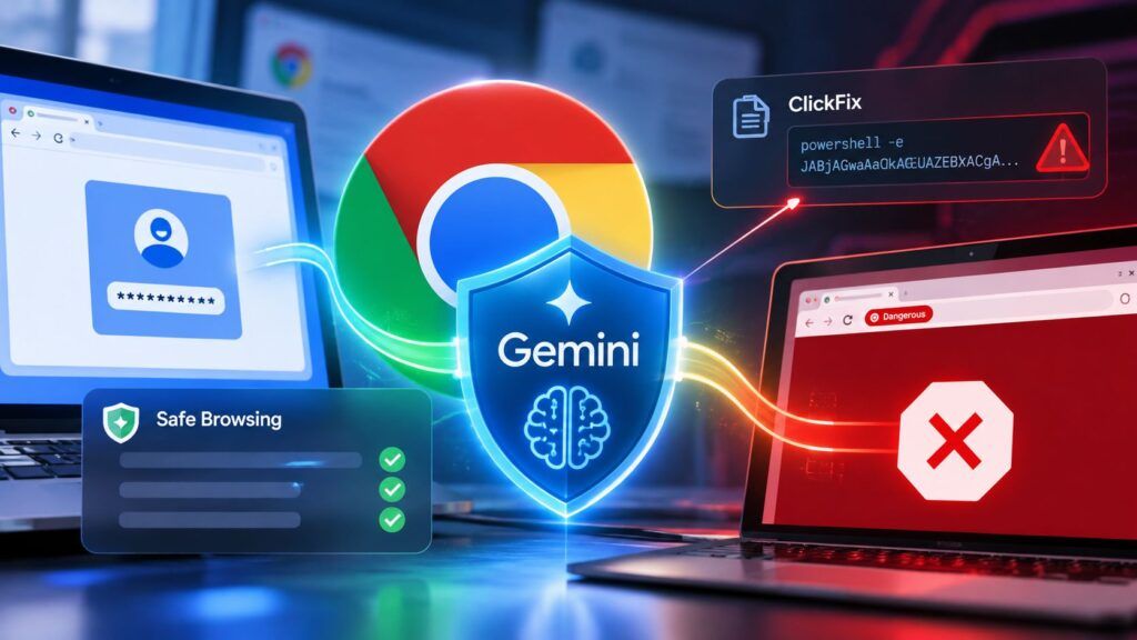 Chrome usa Gemini contro ClickFix e controlla i comandi copiati 2 Protezione Gemini contro le truffe online
