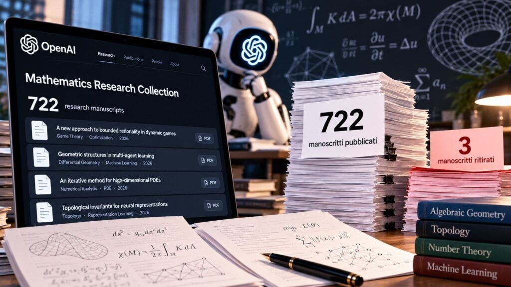 OpenAI pubblica 722 paper matematici e ne ritira tre dopo un errore 2 Ricerca matematica 722 pubblicati 3 ritirati