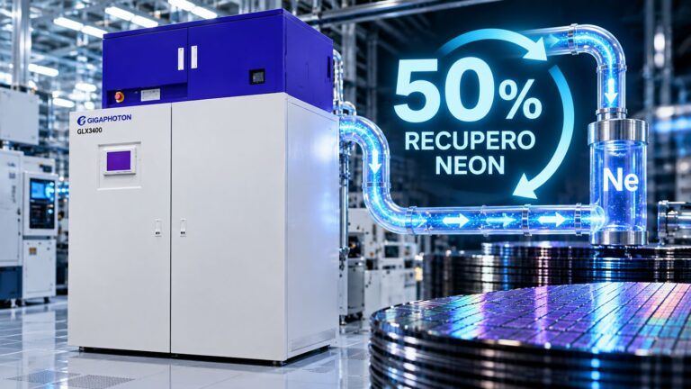 Riciclo del neon nella fabbrica di chip