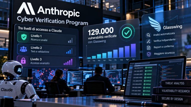 Sala di Controllo Cybersecurity ad Alta Tecnologia