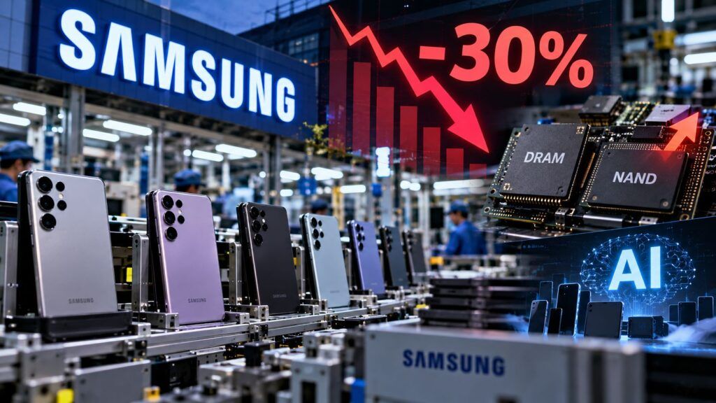 Samsung taglia fino al 30% gli smartphone: la memoria AI divora i margini 2 Samsung tra produzione e pressione AI