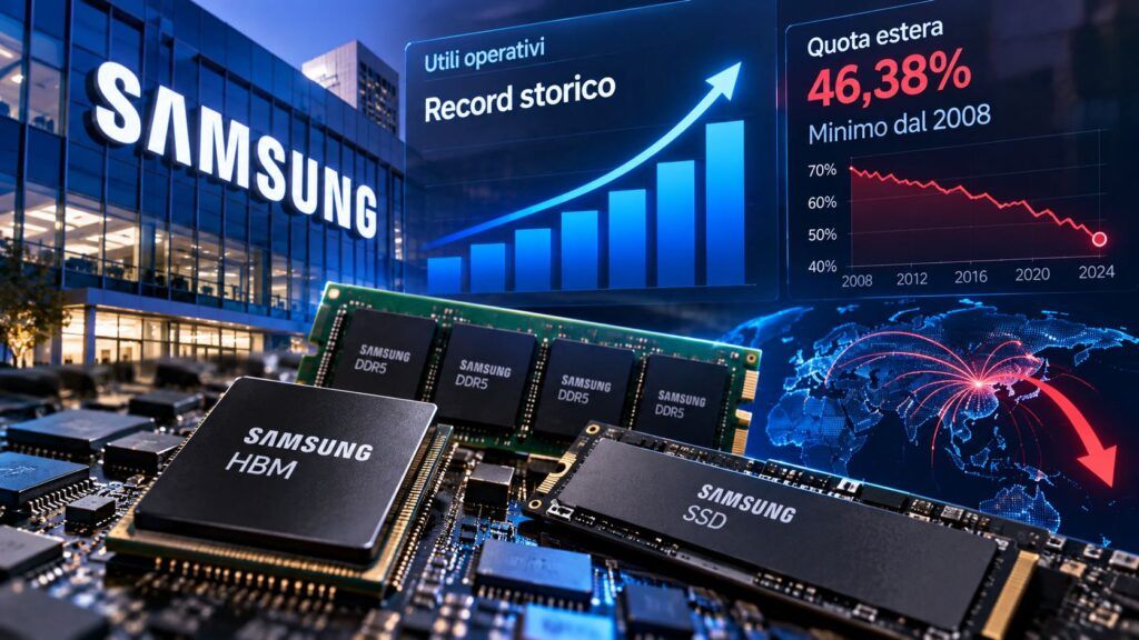 Samsung stima profitti record ma gli investitori esteri crollano ai minimi dal 2008 2 Samsung profitti record e quota estera in calo