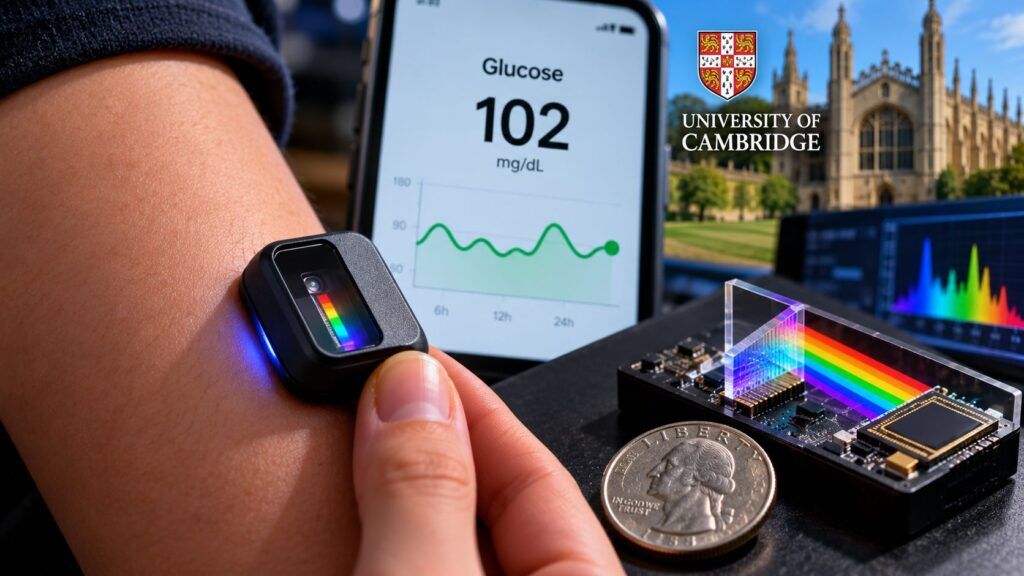 Cambridge testa un sensore da 10 dollari per la glicemia senza punture 2 Sensore indossabile e spettro della glicemia