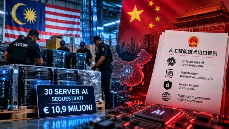 Sequestro di server AI e controlli cinesi