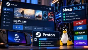 Steam migliora Linux, Mesa 26.2.5 rafforza lo stack Vulkan 3 Steam migliora Linux, Mesa 26.2.5 rafforza lo stack Vulkan