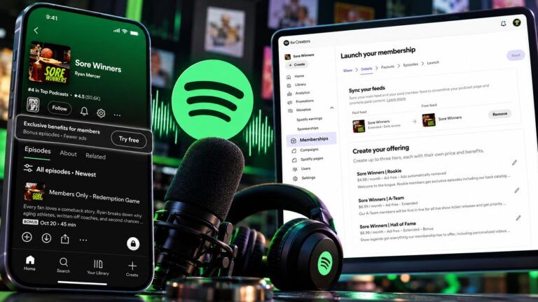 Spotify Membership e Podcast in Primo Piano