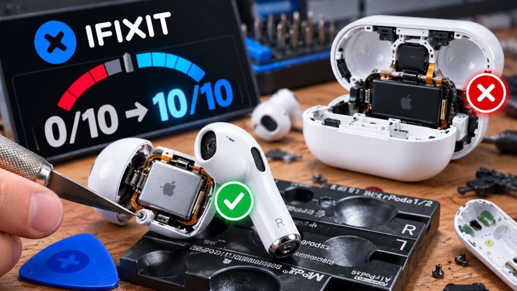 AirPods 5 sono i più riparabili di sempre, ma il case resta un disastro 2 Teardown AirPods 5 riparabilita sotto esame