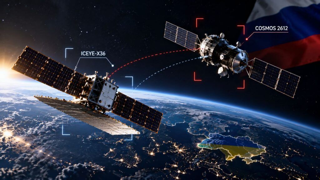 Russia, Cosmos 2612 a meno di 5 km da ICEYE-X36: allarme in orbita 2 Tensione orbitale sopra la Terra