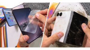 iPhone Duo, sabbia blocca la cerniera e il display cede nel test 5 iPhone Duo, sabbia blocca la cerniera e il display cede nel test