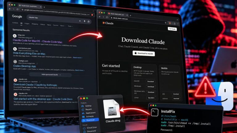 Truffa Claude il falso download macOS