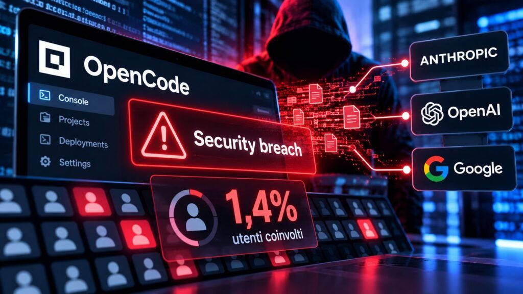 OpenCode Console violata: coinvolto l’1,4% degli utenti con provider esterni 2 Violazione di sicurezza nellera dellIA
