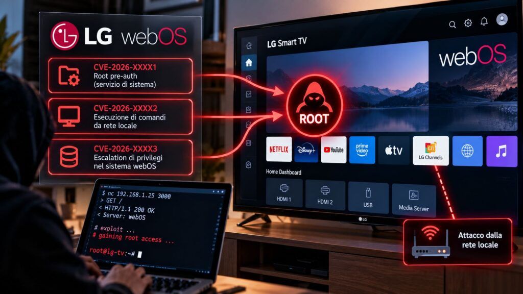 LG Smart TV, tre falle webOS danno root senza PIN dalla rete locale 2 Vulnerabilita webOS allerta sicurezza LG