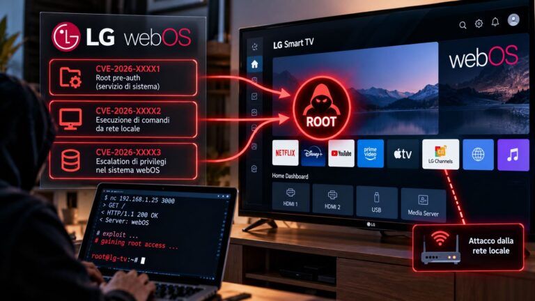 Vulnerabilita webOS allerta sicurezza LG
