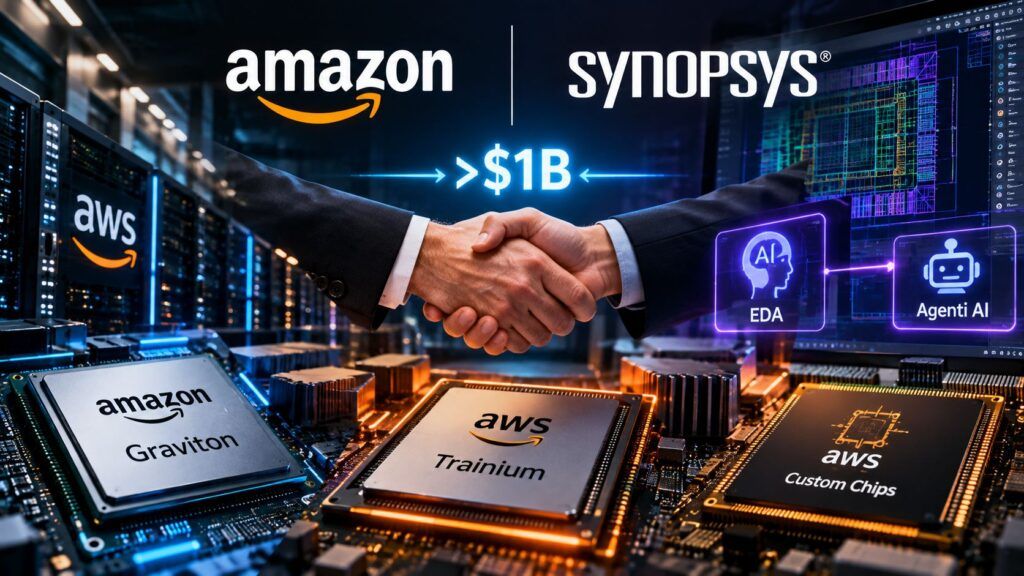 amazon synopsys accordo miliardo chip design ai eda