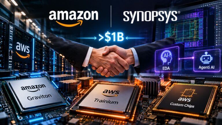 amazon synopsys accordo miliardo chip design ai eda
