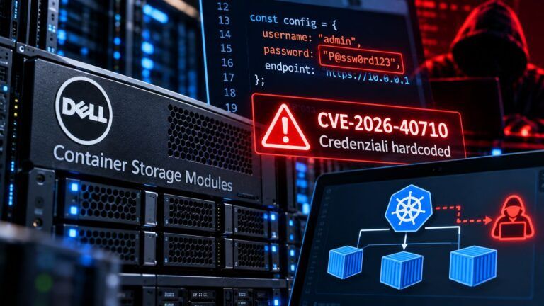 dell csm cve 2026 40710 credenziali hardcoded kubernetes