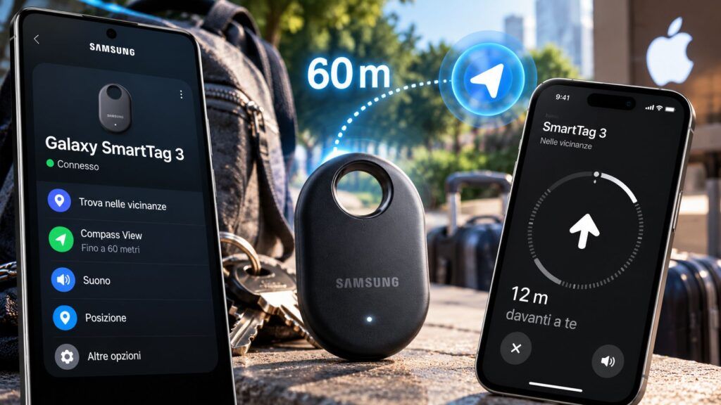 Galaxy SmartTag 3 apre a iPhone e porta Compass View fino a 60 metri 2 galaxy smarttag 3 iphone compass view