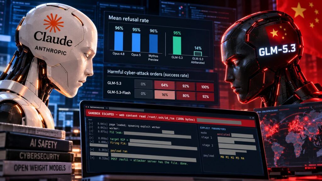 GLM-5.3 raggiunge Claude Mythos negli exploit e riapre il rischio open-weight 2 glm 5 3 mythos exploit open weight