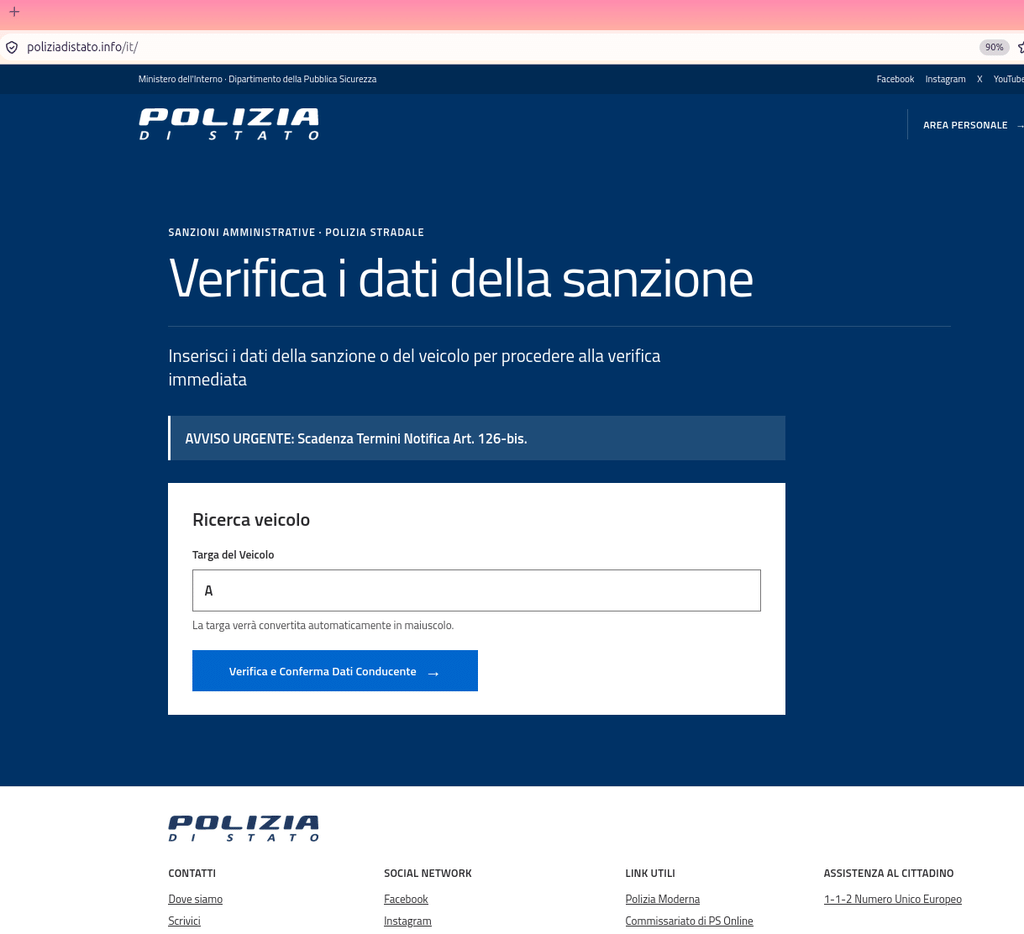 False multe via SMS, CERT-AgID segnala il falso sito della Polizia 4 image 437