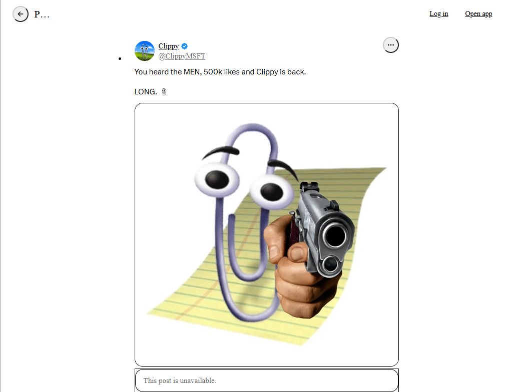 Microsoft perde il controllo di X: Clippy usato per spingere un token crypto 3 image 61