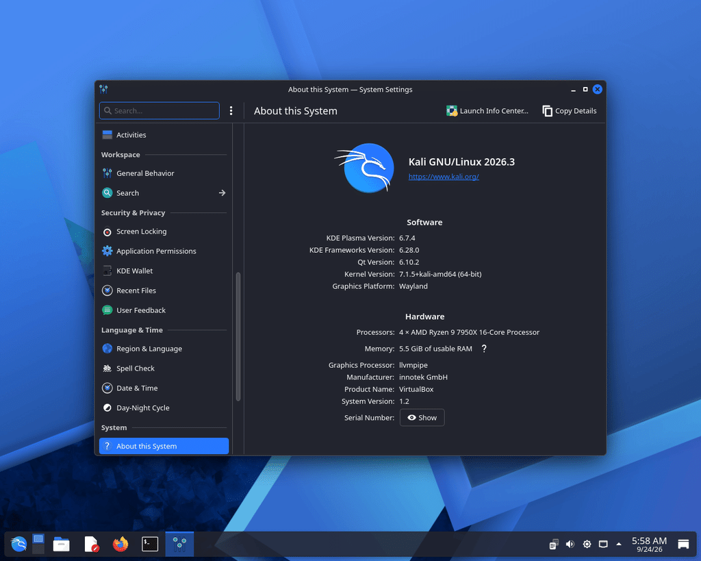 Kali Linux 2026.3 arriva con kernel 7.1.5, Plasma 6.7 e sei nuovi tool 4 image 624