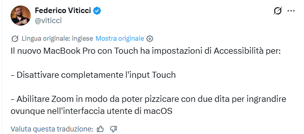MacBook Pro touchscreen: macOS adatta menu e controlli al tocco 6 image 765
